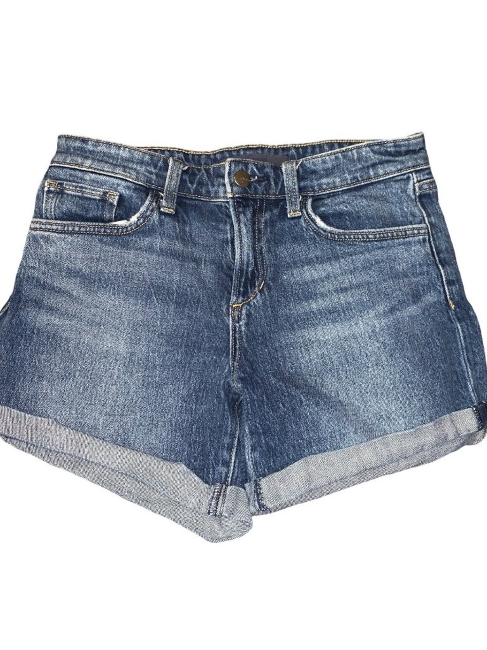 Joe’s Jeans Cutoff Shorts Womens Blue Cuffed Stretch Denim Size 25-waist 28